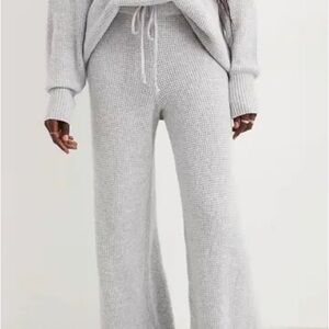 Aerie Cozy Up Waffle Wide Leg Pant